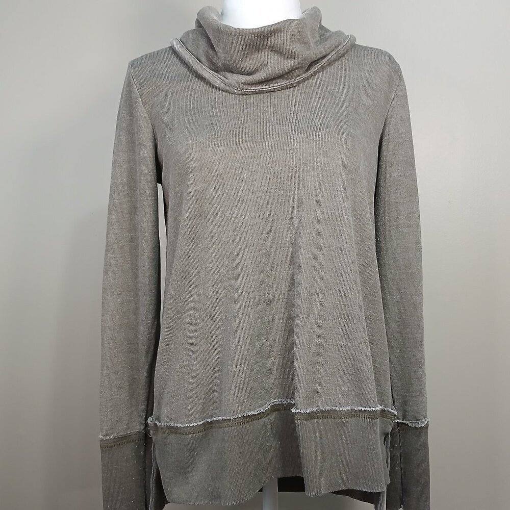 Lucky Brand Gray Cowl Neck Tunic
